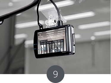 Run the product and check videos from the front and rear camera in the Live View mode.